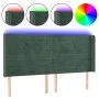 Dark green velvet LED headboard 163x16x118/128 cm by , Headboards and footboards - Ref: Foro24-3124245, Price: 139,05 €, Disc...