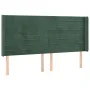 Dark green velvet LED headboard 163x16x118/128 cm by , Headboards and footboards - Ref: Foro24-3124245, Price: 139,05 €, Disc...