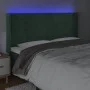 Dark green velvet LED headboard 163x16x118/128 cm by , Headboards and footboards - Ref: Foro24-3124245, Price: 139,05 €, Disc...
