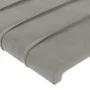 Hellgraues Samtkopfteil mit LED 83x16x118/128 cm von , Kopf- und Fußteile - Ref: Foro24-3124218, Preis: 72,33 €, Rabatt: %