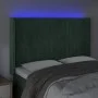 LED-Kopfteil aus dunkelgrünem Samt, 147 x 16 x 118/128 cm von , Kopf- und Fußteile - Ref: Foro24-3124337, Preis: 133,18 €, Ra...