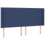 Cabecero con LED de tela azul 163x16x118/128 cm de , Cabeceros y pies de cama - Ref: Foro24-3124298, Precio: 131,83 €, Descue...