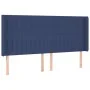 Kopfteil aus blauem Stoff mit LED 163x16x118/128 cm von , Kopf- und Fußteile - Ref: Foro24-3124298, Preis: 127,58 €, Rabatt: %