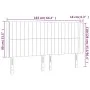 Kopfteil aus blauem Stoff mit LED 163x16x118/128 cm von , Kopf- und Fußteile - Ref: Foro24-3124298, Preis: 127,58 €, Rabatt: %