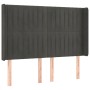 Cabecero con LED de terciopelo gris oscuro 147x16x118/128 cm de , Cabeceros y pies de cama - Ref: Foro24-3124335, Precio: 129...