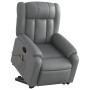 Sillón reclinable de masaje de pie cuero artificial gris en Sillones | Comprar online en Foru.es