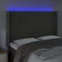 Cabecero con LED de terciopelo gris oscuro 147x16x118/128 cm de , Cabeceros y pies de cama - Ref: Foro24-3124335, Precio: 129...
