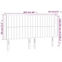 Cabecero con LED de tela gris oscuro 203x16x118/128 cm de , Cabeceros y pies de cama - Ref: Foro24-3124309, Precio: 116,83 €,...