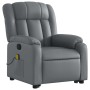 Sillón reclinable de masaje de pie cuero artificial gris en Sillones | Comprar online en Foru.es