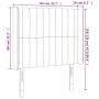 Cabecero con LED de tela gris taupe 83x16x118/128 cm de , Cabeceros y pies de cama - Ref: Foro24-3124264, Precio: 77,45 €, De...