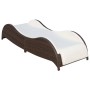Tumbona con cojín de ratán sintético marrón de vidaXL, Tumbonas - Ref: Foro24-41974, Precio: 242,96 €, Descuento: %