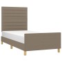 Estructura de cama con cabecero de tela gris taupe 80x200 cm de , Camas y somieres - Ref: Foro24-3125094, Precio: 148,24 €, D...