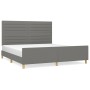 Estructura de cama con cabecero tela gris oscuro 160x200 cm de , Camas y somieres - Ref: Foro24-3125147, Precio: 240,27 €, De...