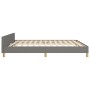 Estructura de cama con cabecero tela gris oscuro 160x200 cm de , Camas y somieres - Ref: Foro24-3125147, Precio: 240,27 €, De...