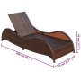 Tumbona con cojín de ratán sintético marrón de vidaXL, Tumbonas - Ref: Foro24-41974, Precio: 242,96 €, Descuento: %