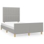 Estructura de cama con cabecero de tela gris claro 120x200 cm de , Camas y somieres - Ref: Foro24-3125203, Precio: 161,73 €, ...