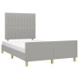 Estructura de cama con cabecero de tela gris claro 120x200 cm de , Camas y somieres - Ref: Foro24-3125203, Precio: 161,73 €, ...