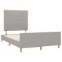 Estructura de cama con cabecero de tela gris claro 120x200 cm de , Camas y somieres - Ref: Foro24-3125203, Precio: 161,73 €, ...