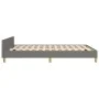 Bed frame with headboard in dark gray fabric 140x200 cm by , Beds and slatted bases - Ref: Foro24-3125220, Price: 225,16 €, D...