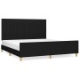 Estructura de cama con cabecero de tela negro 160x200 cm de , Camas y somieres - Ref: Foro24-3125229, Precio: 245,71 €, Descu...