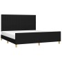 Estructura de cama con cabecero de tela negro 160x200 cm de , Camas y somieres - Ref: Foro24-3125229, Precio: 245,71 €, Descu...