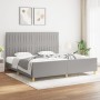 Estructura de cama con cabecero de tela gris claro 200x200 cm de , Camas y somieres - Ref: Foro24-3125243, Precio: 228,45 €, ...