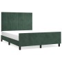 Estructura cama con cabecero terciopelo verde oscuro 140x200 cm de , Camas y somieres - Ref: Foro24-3125882, Precio: 225,40 €...