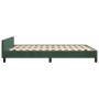 Estructura cama con cabecero terciopelo verde oscuro 140x200 cm de , Camas y somieres - Ref: Foro24-3125882, Precio: 225,40 €...