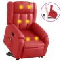 Sillón reclinable de masaje de pie cuero artificial rojo en Sillones | Comprar online en Foru.es