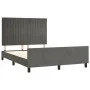 Dark gray velvet bed frame with headboard 140x200 cm by , Beds and slatted bases - Ref: Foro24-3125880, Price: 224,53 €, Disc...