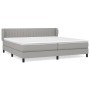 Cama box spring con colchón tela gris claro 200x200 cm de , Camas y somieres - Ref: Foro24-3126429, Precio: 593,19 €, Descuen...