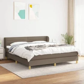 Cama box spring con colchón tela gris taupe 160x200 cm de , Camas y somieres - Ref: Foro24-3126897, Precio: 508,65 €, Descuen...