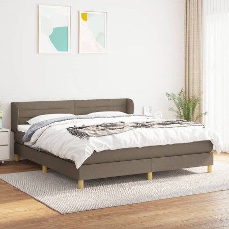 Cama box spring con colchón tela gris taupe 160x200 cm de , Camas y somieres - Ref: Foro24-3126897, Precio: 521,69 €, Descuen...