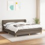 Cama box spring con colchón tela gris taupe 160x200 cm de , Camas y somieres - Ref: Foro24-3126897, Precio: 521,69 €, Descuen...