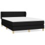 Cama box spring con colchón tela negro 140x200 cm de , Camas y somieres - Ref: Foro24-3126967, Precio: 468,10 €, Descuento: %