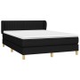 Cama box spring con colchón tela negro 140x200 cm de , Camas y somieres - Ref: Foro24-3126967, Precio: 468,10 €, Descuento: %
