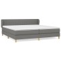 Cama box spring con colchón tela gris oscuro 200x200 cm de , Camas y somieres - Ref: Foro24-3126990, Precio: 568,30 €, Descue...