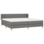 Cama box spring con colchón tela gris oscuro 200x200 cm de , Camas y somieres - Ref: Foro24-3126990, Precio: 568,30 €, Descue...
