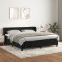 Cama box spring con colchón terciopelo negro 160x200 cm de , Camas y somieres - Ref: Foro24-3127561, Precio: 476,99 €, Descue...