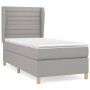 Cama box spring con colchón tela gris claro 80x200 cm de , Camas y somieres - Ref: Foro24-3128557, Precio: 331,08 €, Descuent...