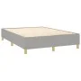 Box spring bed with light gray fabric mattress 140x200 cm by , Beds and slatted bases - Ref: Foro24-3128685, Price: 514,35 €,...