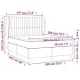 Box spring bed with light gray fabric mattress 140x200 cm by , Beds and slatted bases - Ref: Foro24-3128685, Price: 514,35 €,...
