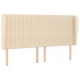 Cama box spring con colchón tela color crema 200x200 cm de , Camas y somieres - Ref: Foro24-3128714, Precio: 635,66 €, Descue...