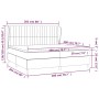 Cama box spring con colchón tela color crema 200x200 cm de , Camas y somieres - Ref: Foro24-3128714, Precio: 635,66 €, Descue...