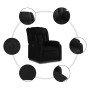 Sillón reclinable elevable eléctrico de cuero sintético negro en Sillones | Comprar online en Foru.es