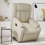 Sillón reclinable elevable eléctrico de cuero sintético crema en Sillones | Comprar online en Foru.es