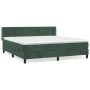 Box spring bed with dark green velvet mattress 160x200 cm by , Beds and slatted bases - Ref: Foro24-3131030, Price: 505,30 €,...