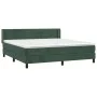 Box spring bed with dark green velvet mattress 160x200 cm by , Beds and slatted bases - Ref: Foro24-3131030, Price: 505,30 €,...