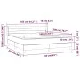 Box spring bed with dark green velvet mattress 160x200 cm by , Beds and slatted bases - Ref: Foro24-3131030, Price: 505,30 €,...