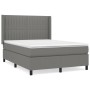 Cama box spring con colchón tela gris oscuro 140x200 cm de , Camas y somieres - Ref: Foro24-3131594, Precio: 509,14 €, Descue...